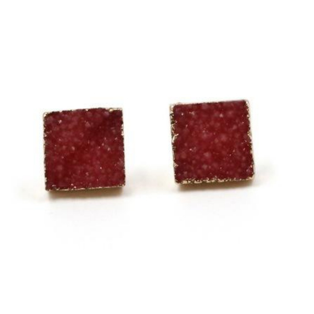 3/$26Bundle to save! Square Druzy Earrings!
